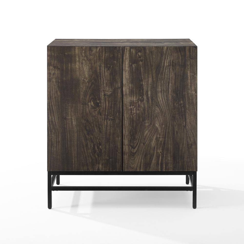 Alt View 2. Crosley Furniture - Jacobsen Bar Cabinet - Brown Ash.