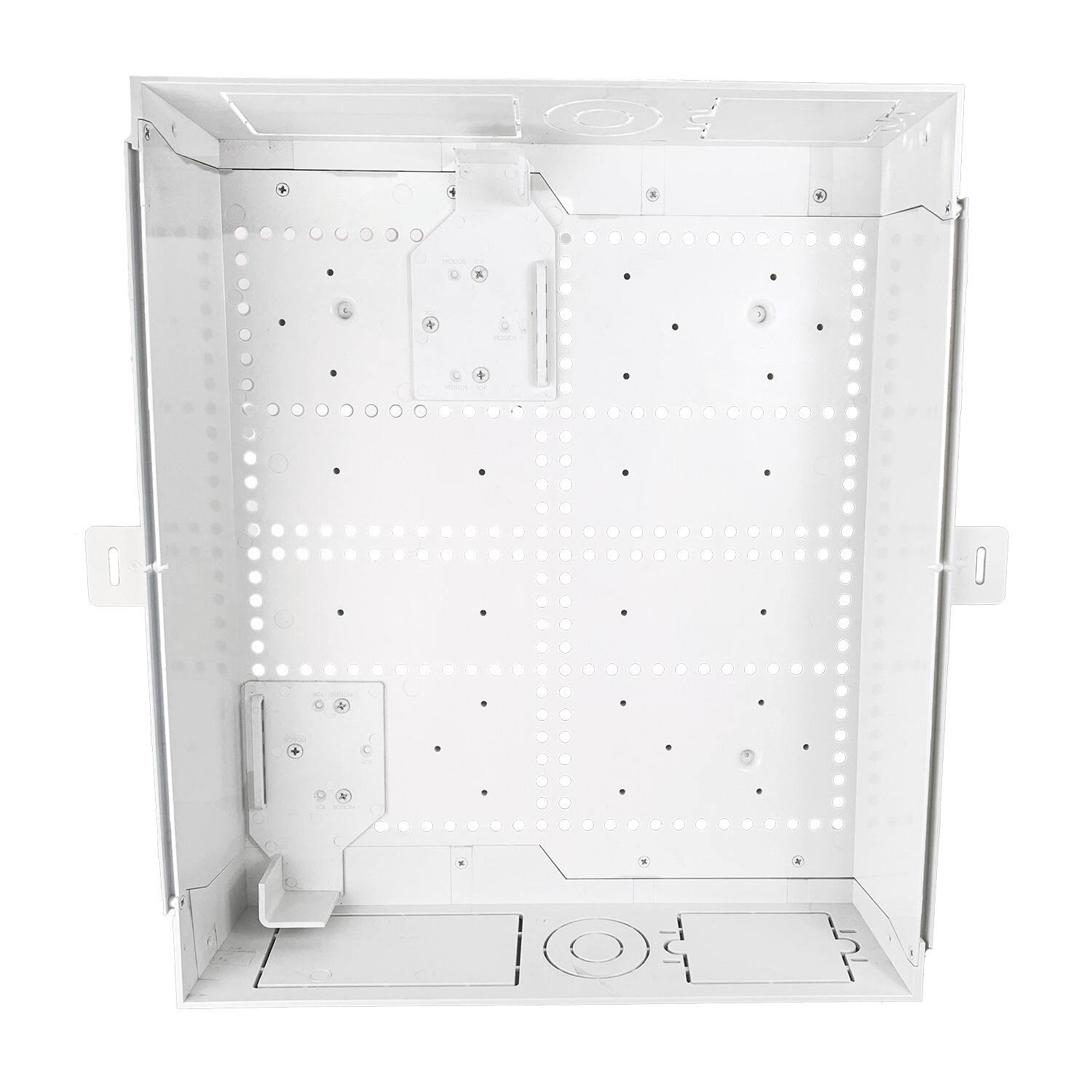 Alt View 1. DataComm Electronics - Datacomm Electronics 45-8011-1p Connected Media Box With Power Receptacle - White.