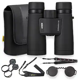 Nikon - MONARCH M7 10x42 Binoculars with ED Glass + Neck Strap (2pc Bundle) - Black