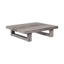 Armen Living - Vivid Outdoor Patio Coffee Table Eucalyptus Wood - Gray