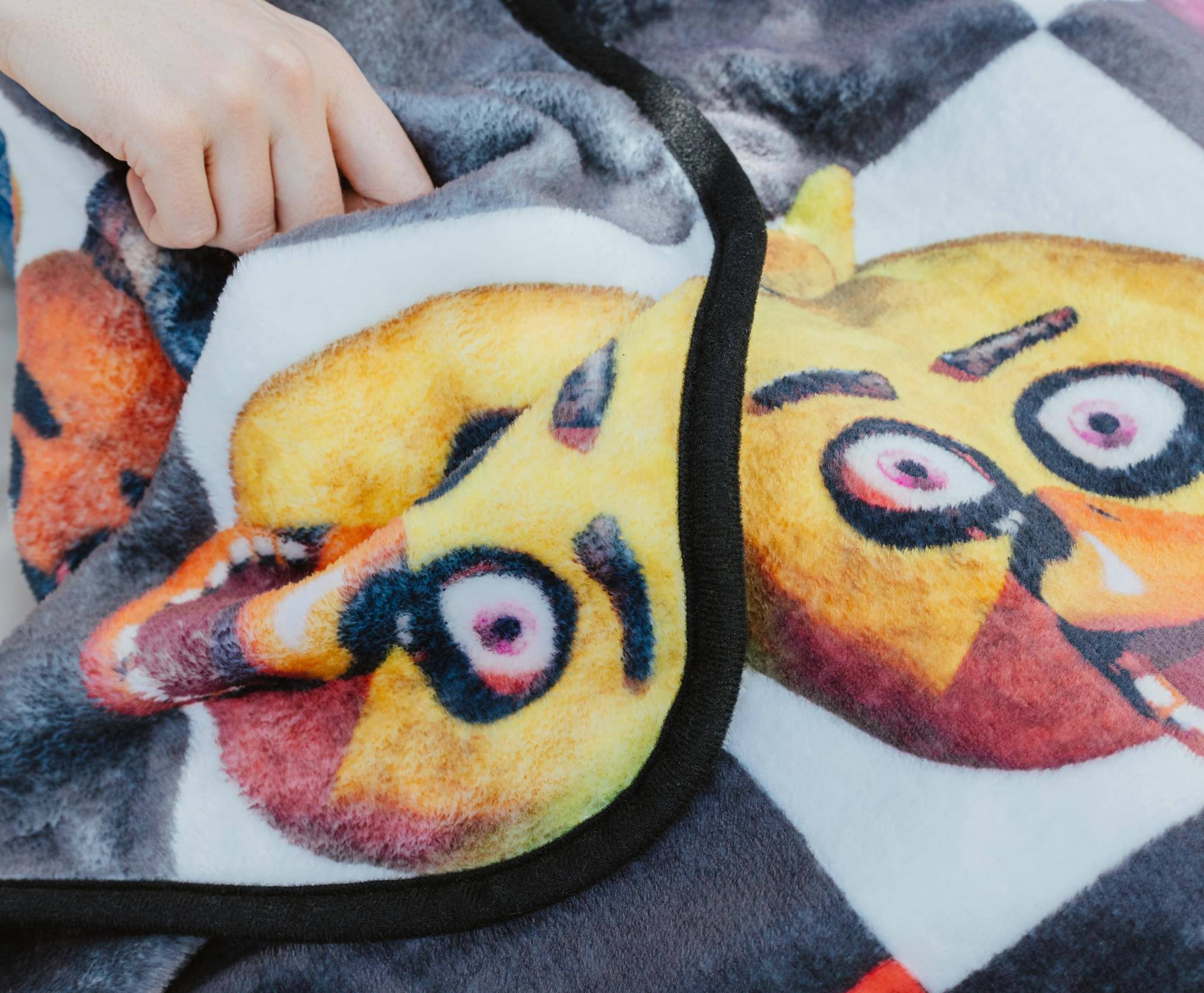 Alt View 3. Silver Buffalo - Five Nights At Freddy's Checkerboard Fleece Throw Blanket | 45 x 60 Inches - Multi-Colored.