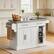 Alt View 1. Homcom - Rolling Kitchen Island Cart with Cabinets and Drawers - White.