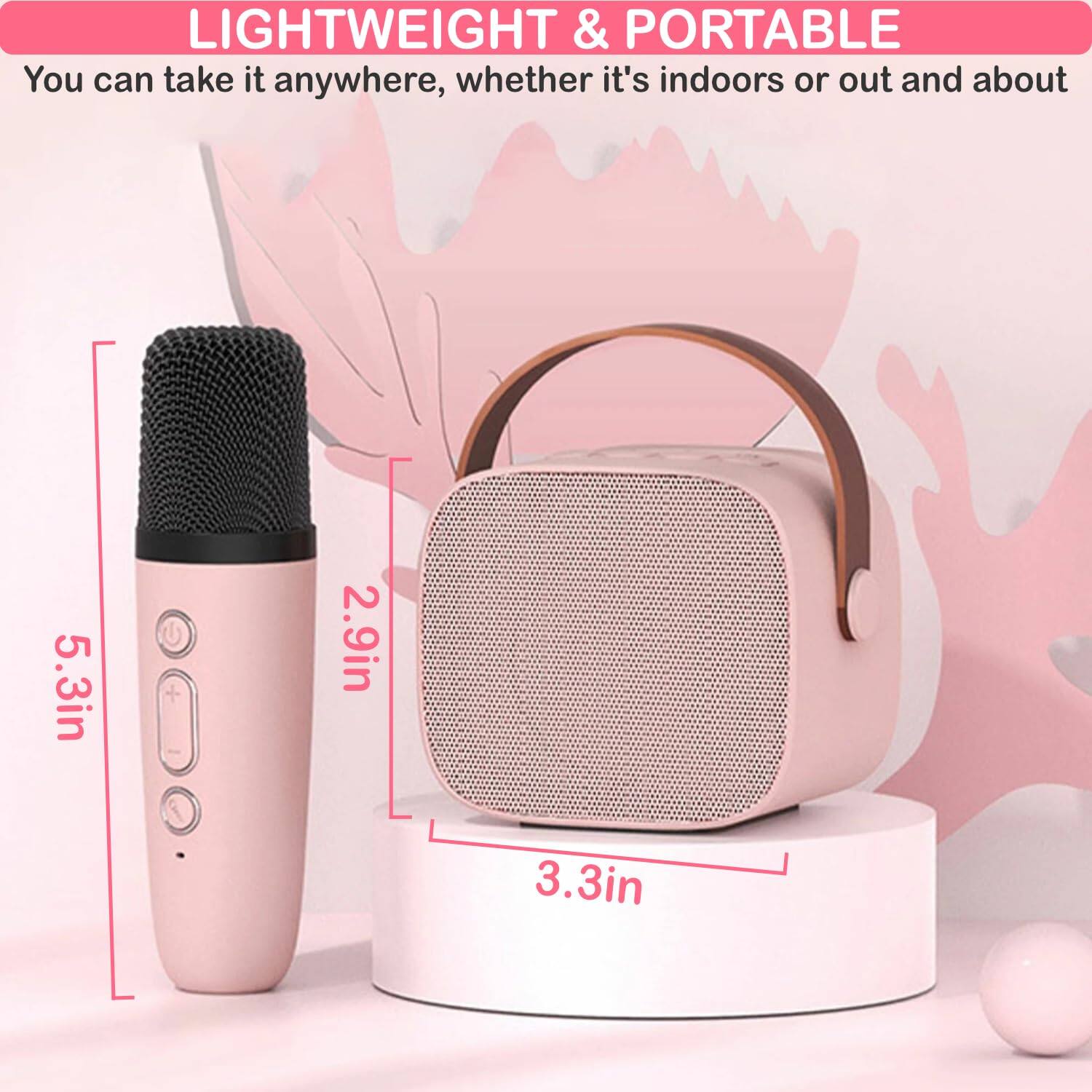 LIGHTWEIGHT & PORTABLE  
You can take it anywhere, whether it's indoors or out and about  

5.3in  
2.9in  
3.3in