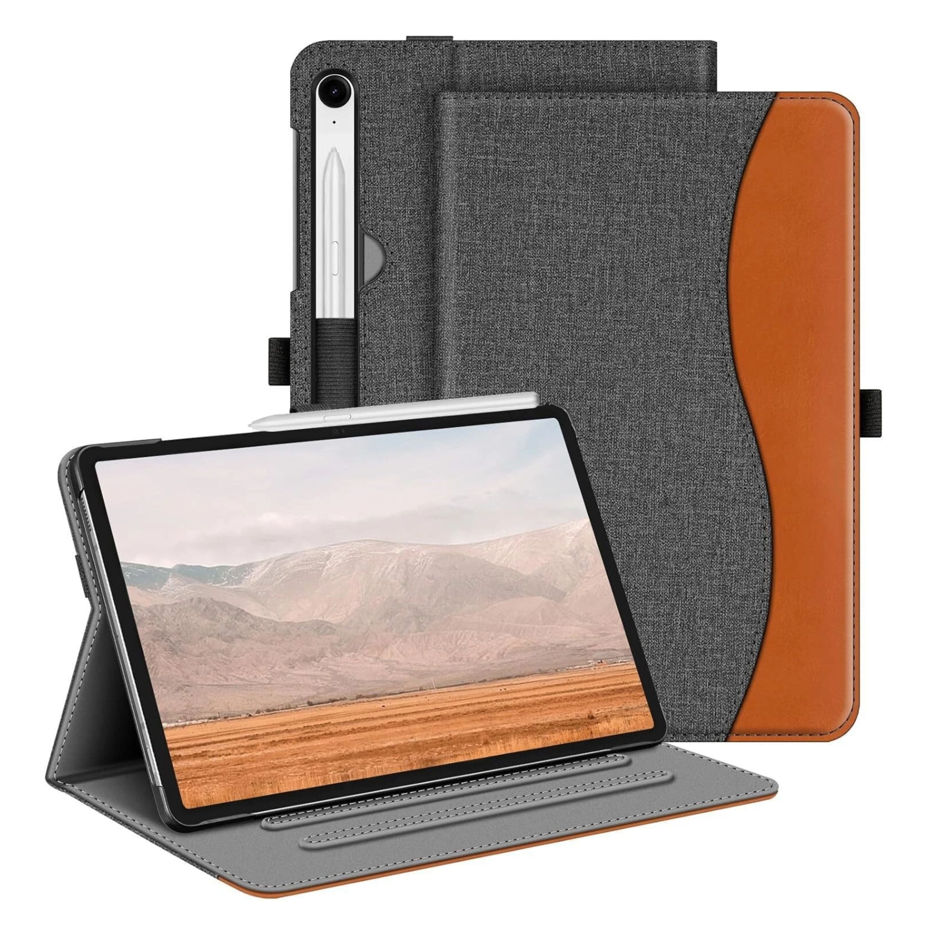 Kitcheniva - Multi-Angle Viewing Stand Case For Samsung Galaxy Tab S10 Lite/ Tab S10 FE - Denim Gray