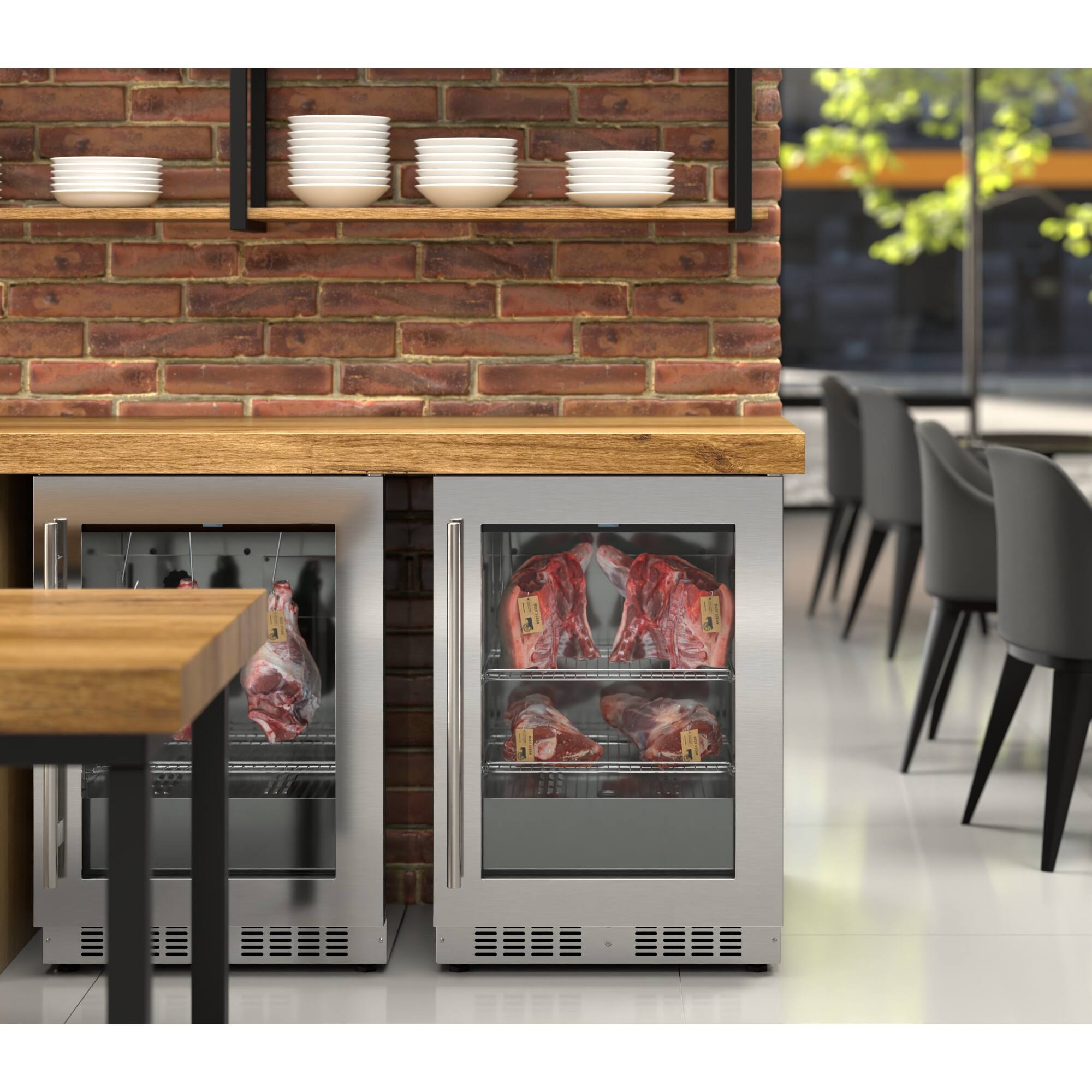 Back. Koolmore - Reserve 24 in. Commercial and Residential Undercounter Dry Aging Refrigerator in Stainless Steel (KM-DAR-34SS) - Stainless-Steel.