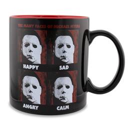 Silver Buffalo - Halloween Many Faces of Michael Myers Ceramic Mug | Holds 20 Ounces - Black