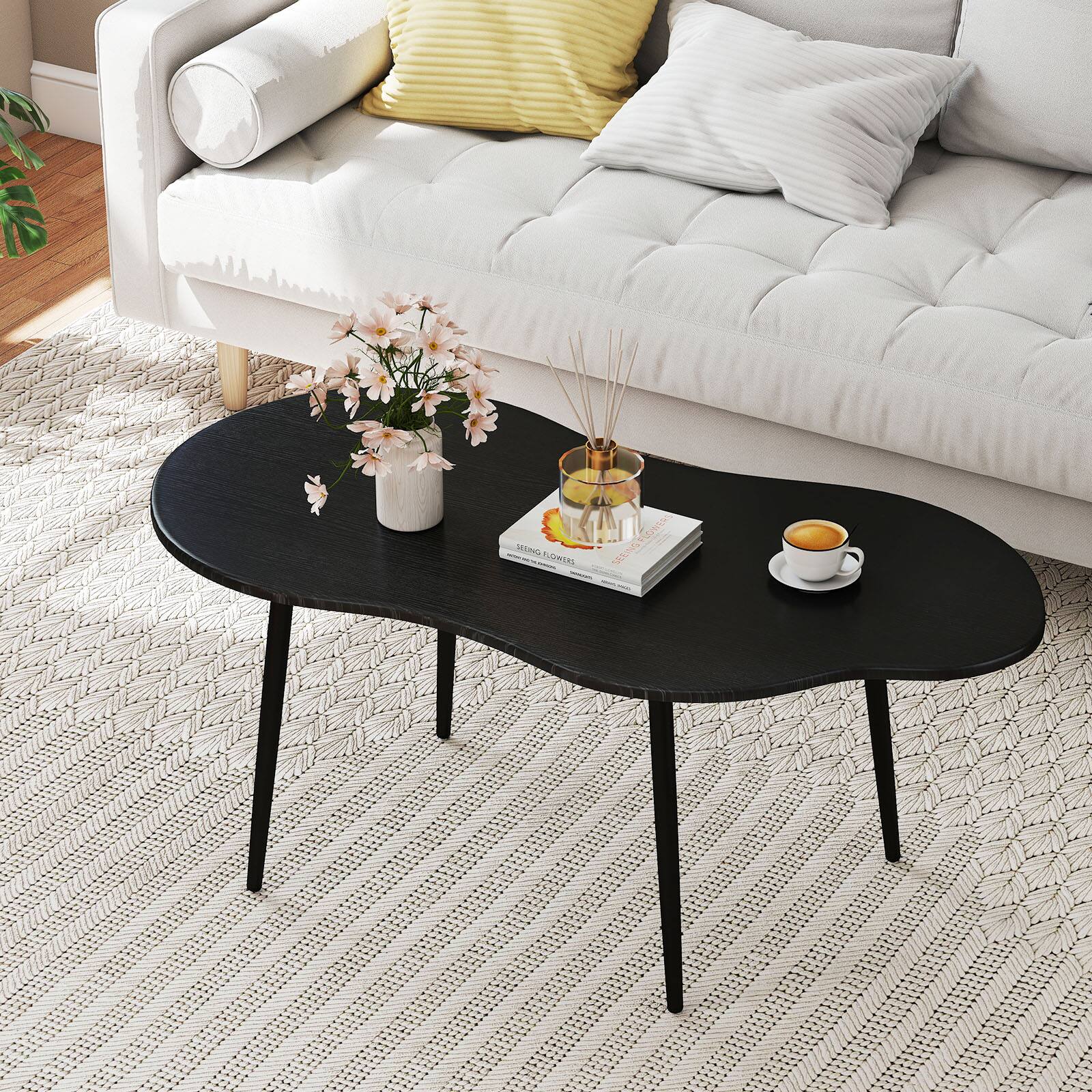 The text on the image reads:

"FLOWERS
DESIGN
INSPIRATION
FOR YOUR HOME"