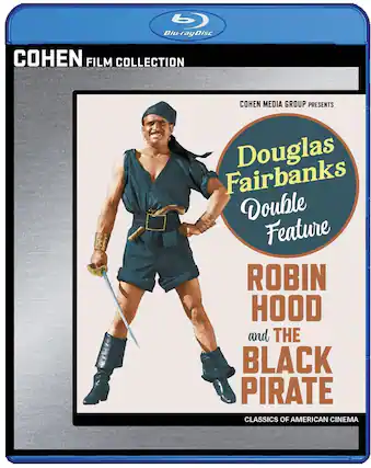 Front. Douglas Fairbanks Double Feature: Robin Hood / The Black Pirate - BLU-RAY.