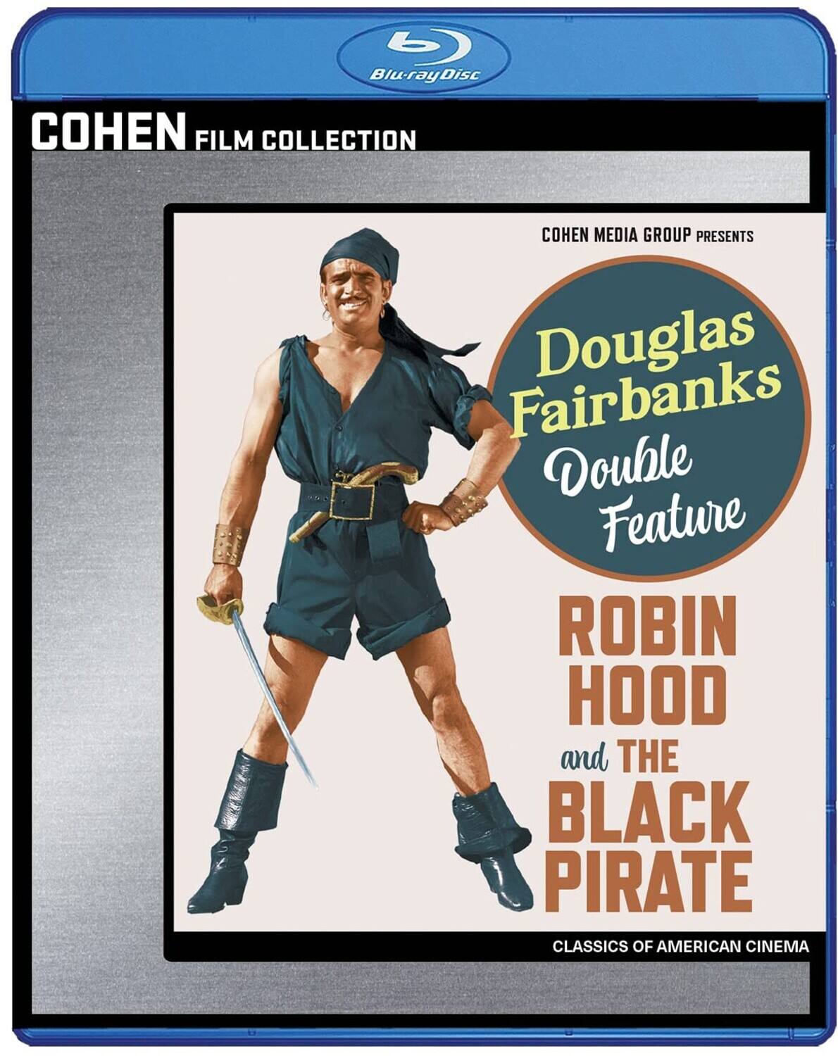 Front. Douglas Fairbanks Double Feature: Robin Hood / The Black Pirate   - BLU-RAY.