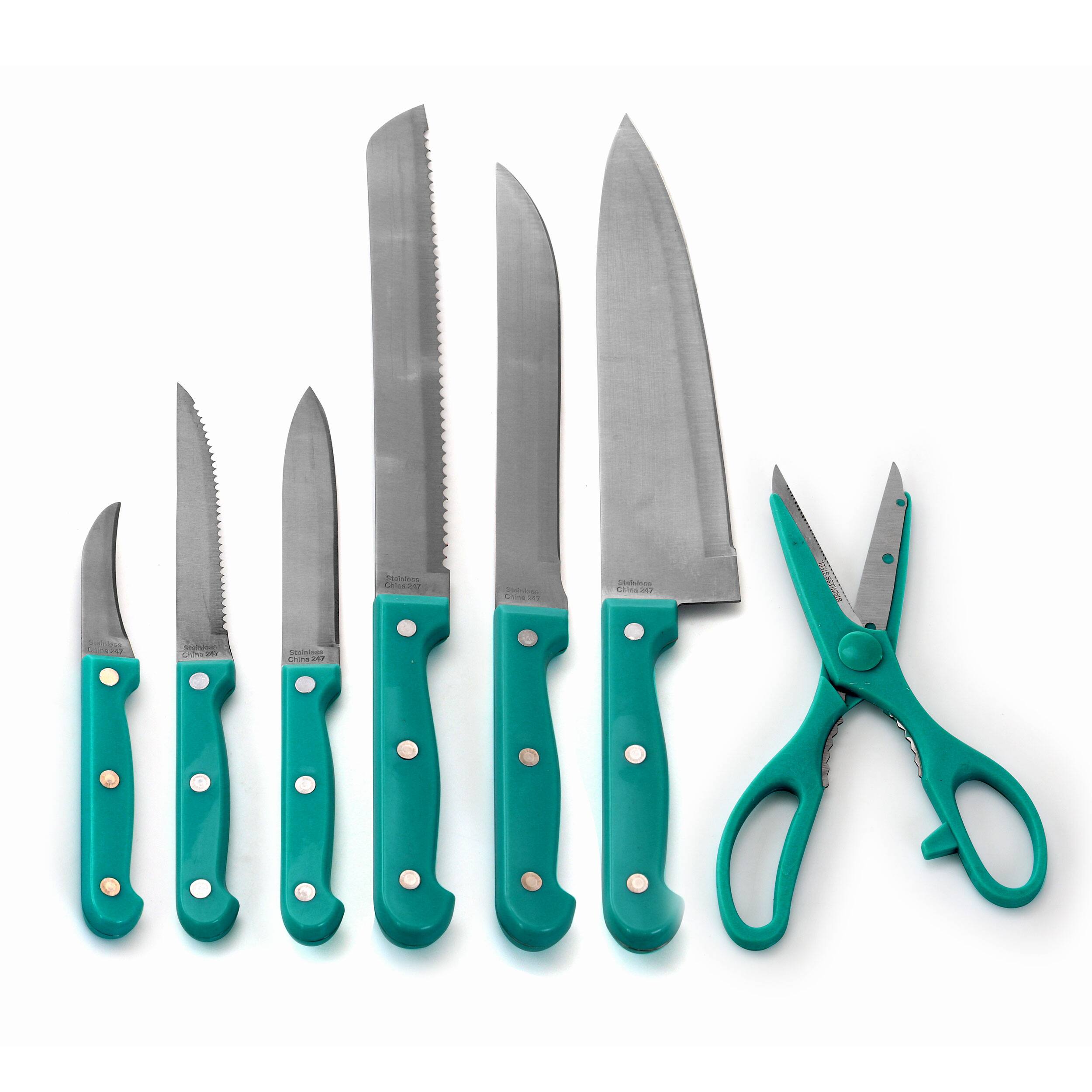 Alt View 1. MegaChef - MegaChef 14 Piece Cutlery Set in Teal - Teal.