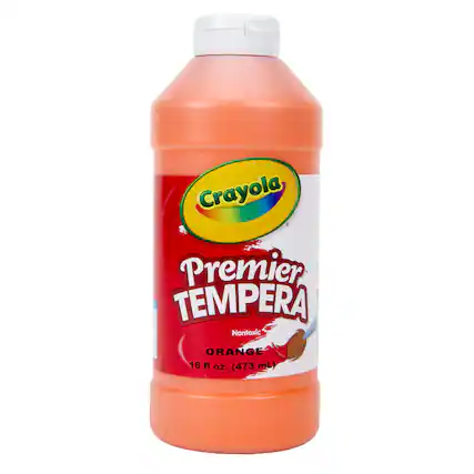 Crayola Premier Tempera, Nontoxic Orange, 16 fl oz. (473 mL)