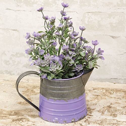 Angle. BreeBe - Mini Violet & Galvanized Metal Water Pitcher - Multi.