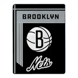 Sweet Home Collection - NBA Brooklyn Nets 46" x 60" Raschel Throw Blanket - Black