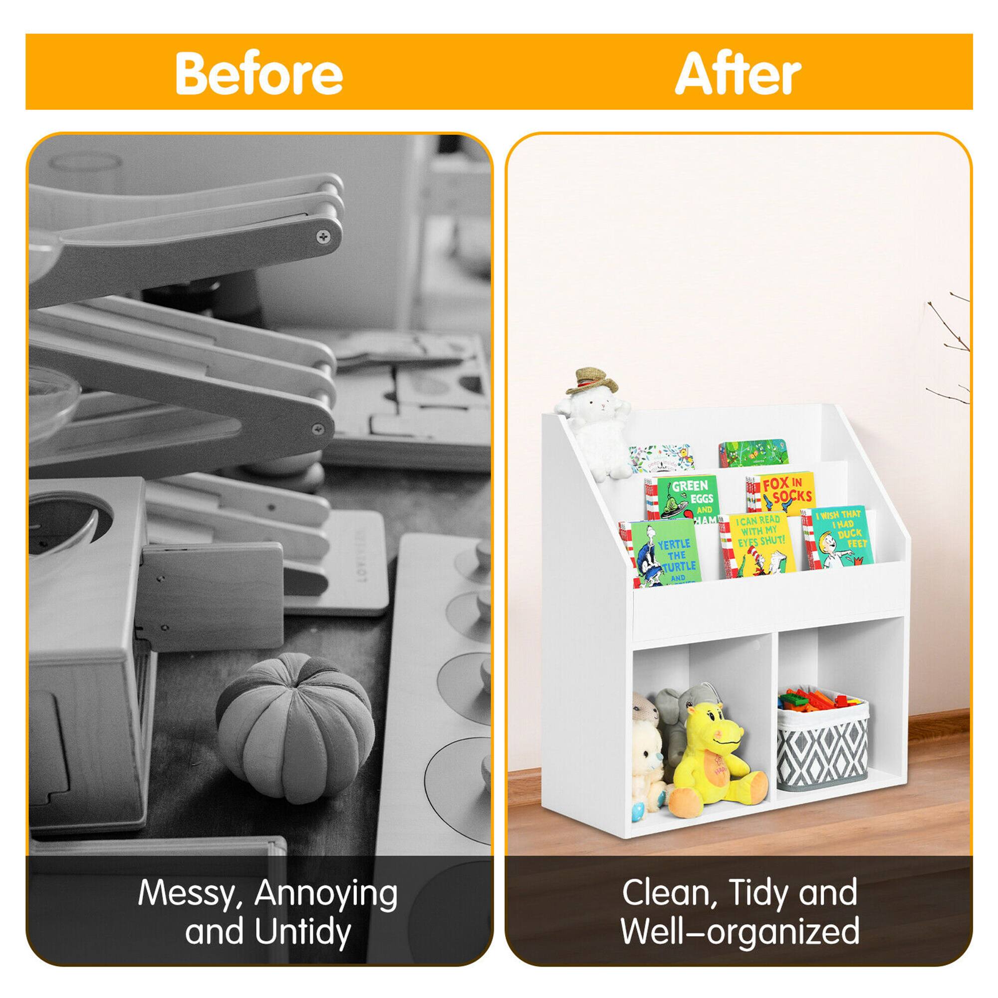 Before: Messy, Annoying and Untidy

After: Clean, Tidy and Well-organized

GREEN EGGS AND HAM
VERTLE THE TURTLE
FOX IN SOCKS
I CAN READ WITH TM DUCK EYES SHUT!