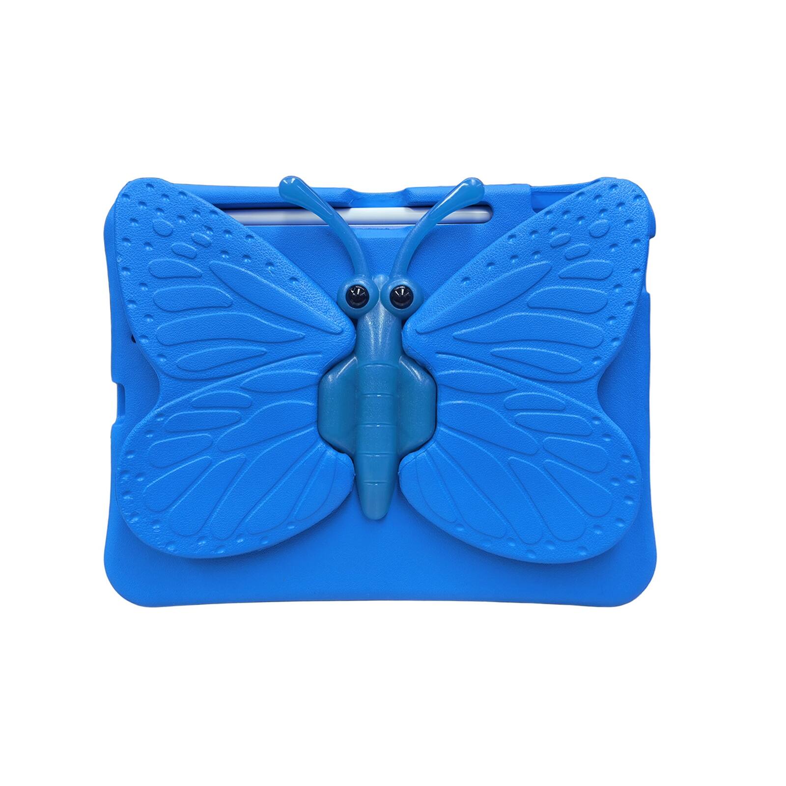 Left. UUCOVER - Butterfly Case for iPad (A16) 11-inch 2025/iPad 10th Gen 10.9" 2022,Shockproof EVA Kids Case 360° Rotating Stand Cover - Blue.