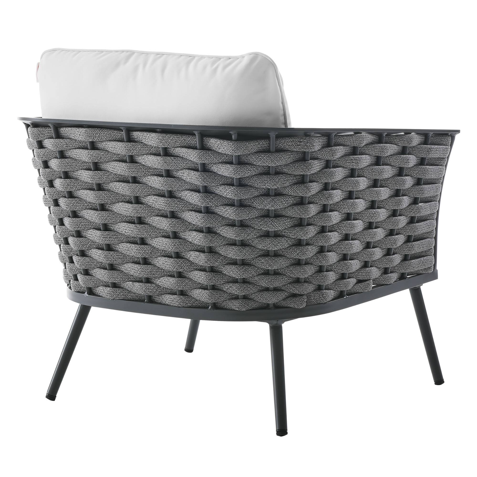 Alt View 3. Modway - Stance Outdoor Patio Aluminum Armchair by Modway - Gray White.