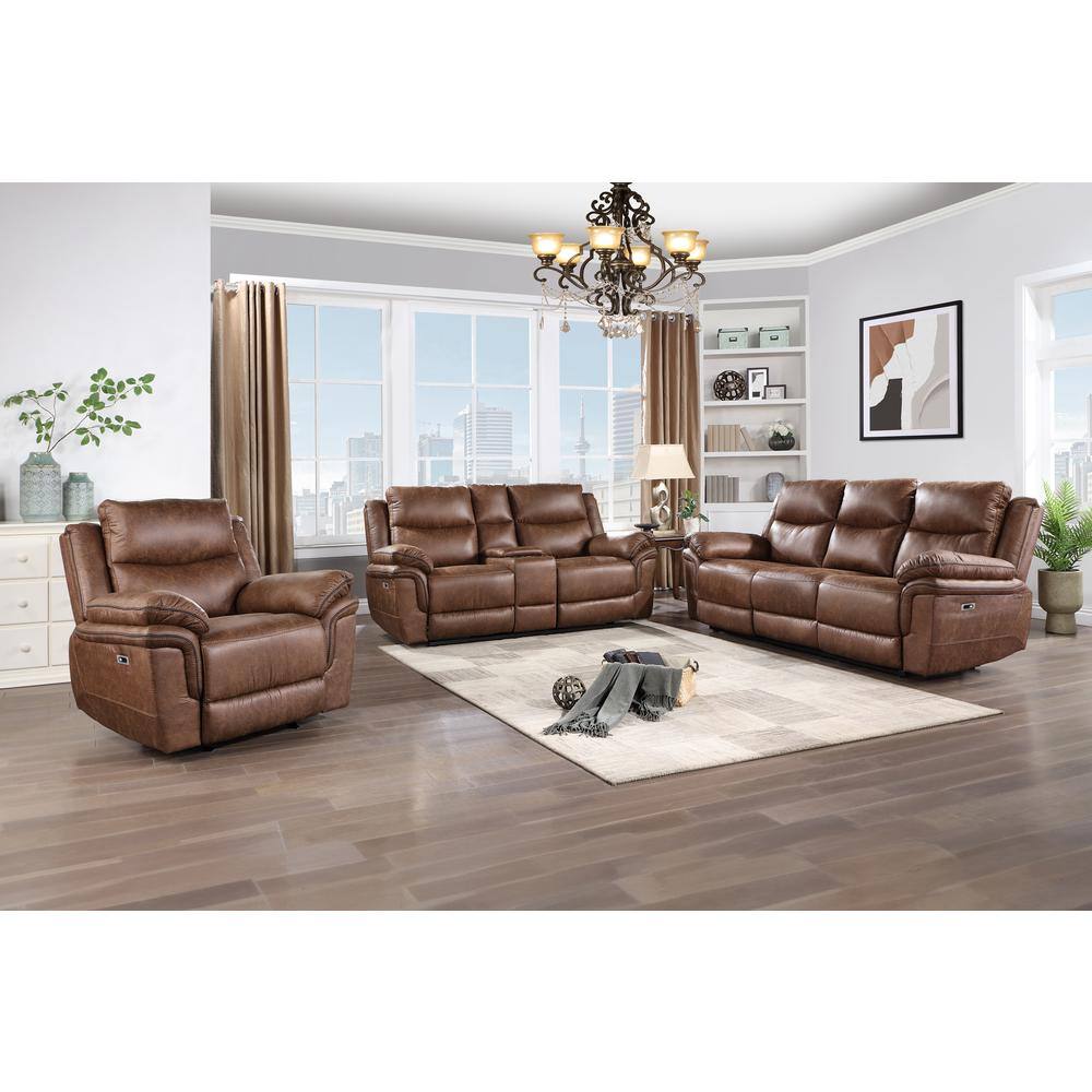 Alt View 5. New Classic Furniture - Ryland Glider Recliner W/Pwr Fr- Brown - Brown.