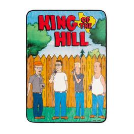 Silver Buffalo - King Of The Hill Group Logo Scene Flannel Throw Blanket | 45 x 60 Inches - Multi-Colored