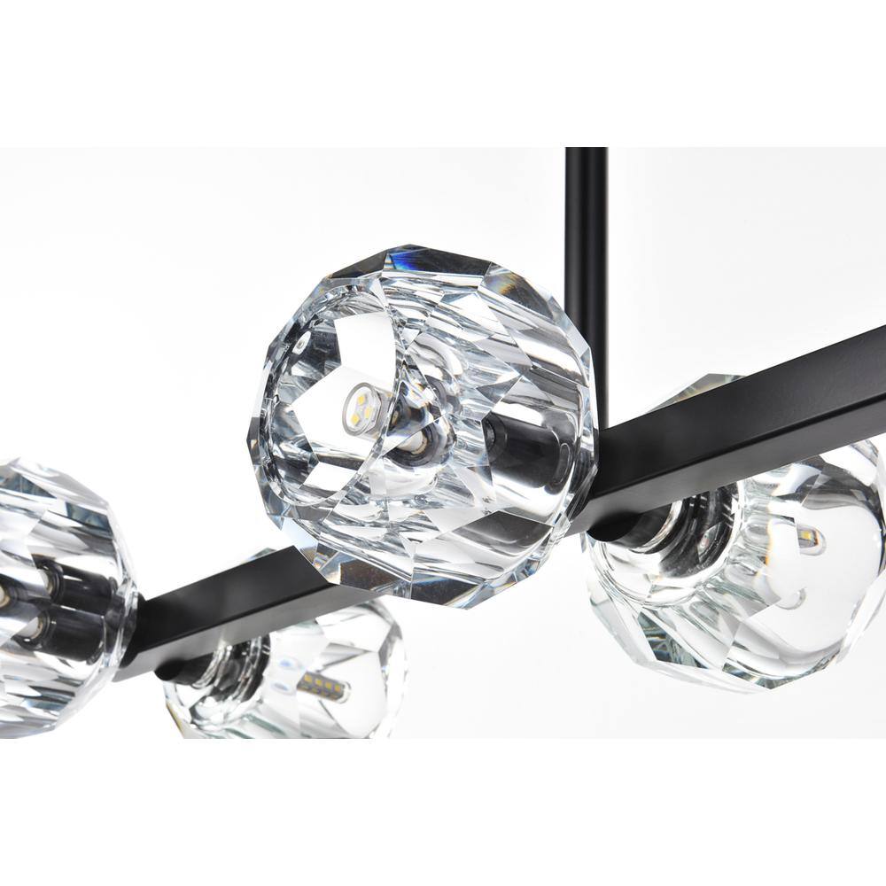 Alt View 3. Elegant Lighting - Eren 31 inch Pendant Light in Black - Black.
