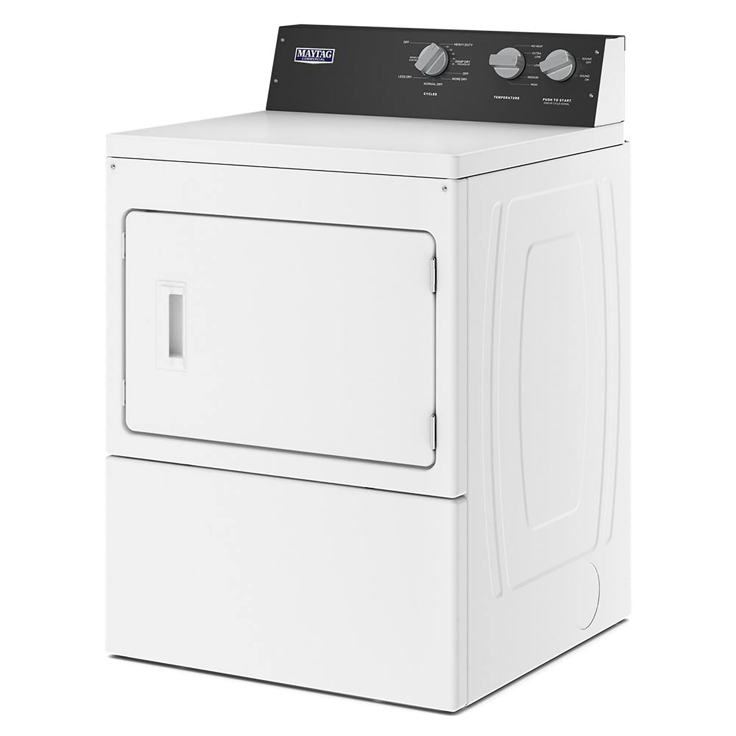 Alt View 12. Maytag - 7.4 Cu. Ft. Electric Dryer Commercial Grade with IntelliDry Sensor - White.