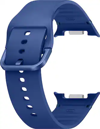 Front. Samsung - Sport Band for Galaxy Watch8 and Galaxy Watch8 Classic M/L - Blue.