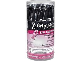 Zebra - Z-Grip Max BCA Retractable Ballpoint Pen, Bold Point, 1.2mm, 24 Pack - Black Ink