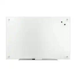 TRU RED - Magnetic Tempered Glass Dry Erase Board, 3' x 2' - White