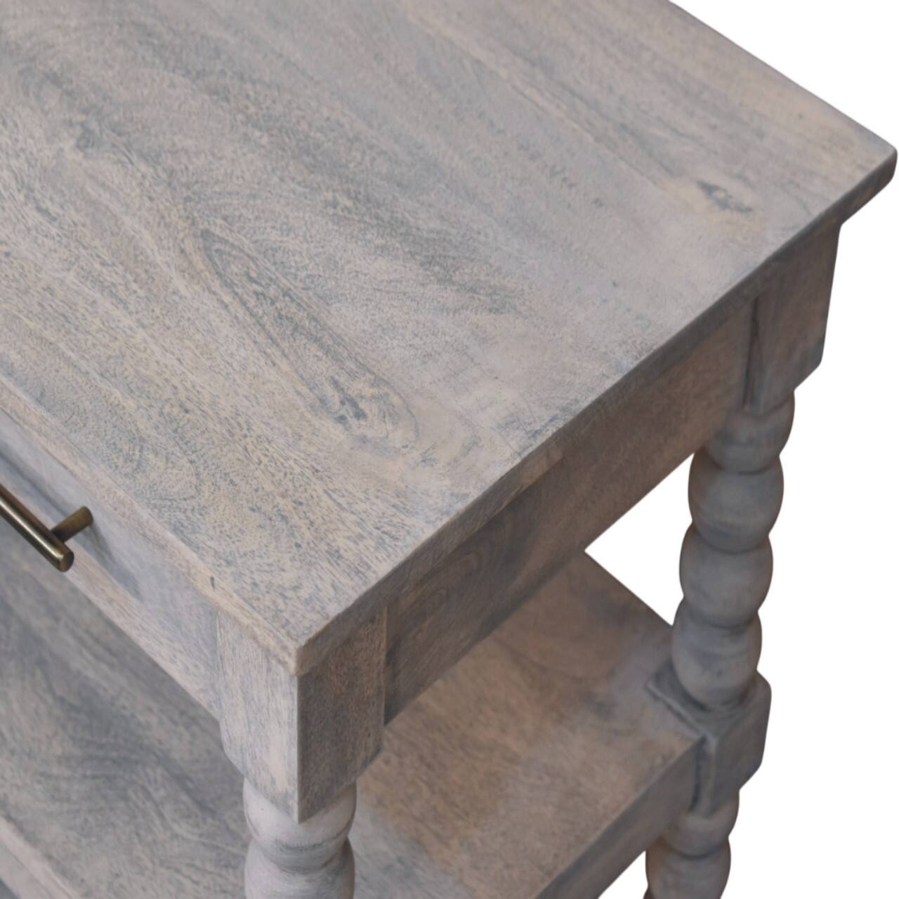 Back. Artisan Furniture - Artisan Furniture Solid WoodBarclay Acid Wash Side Table - Brown.