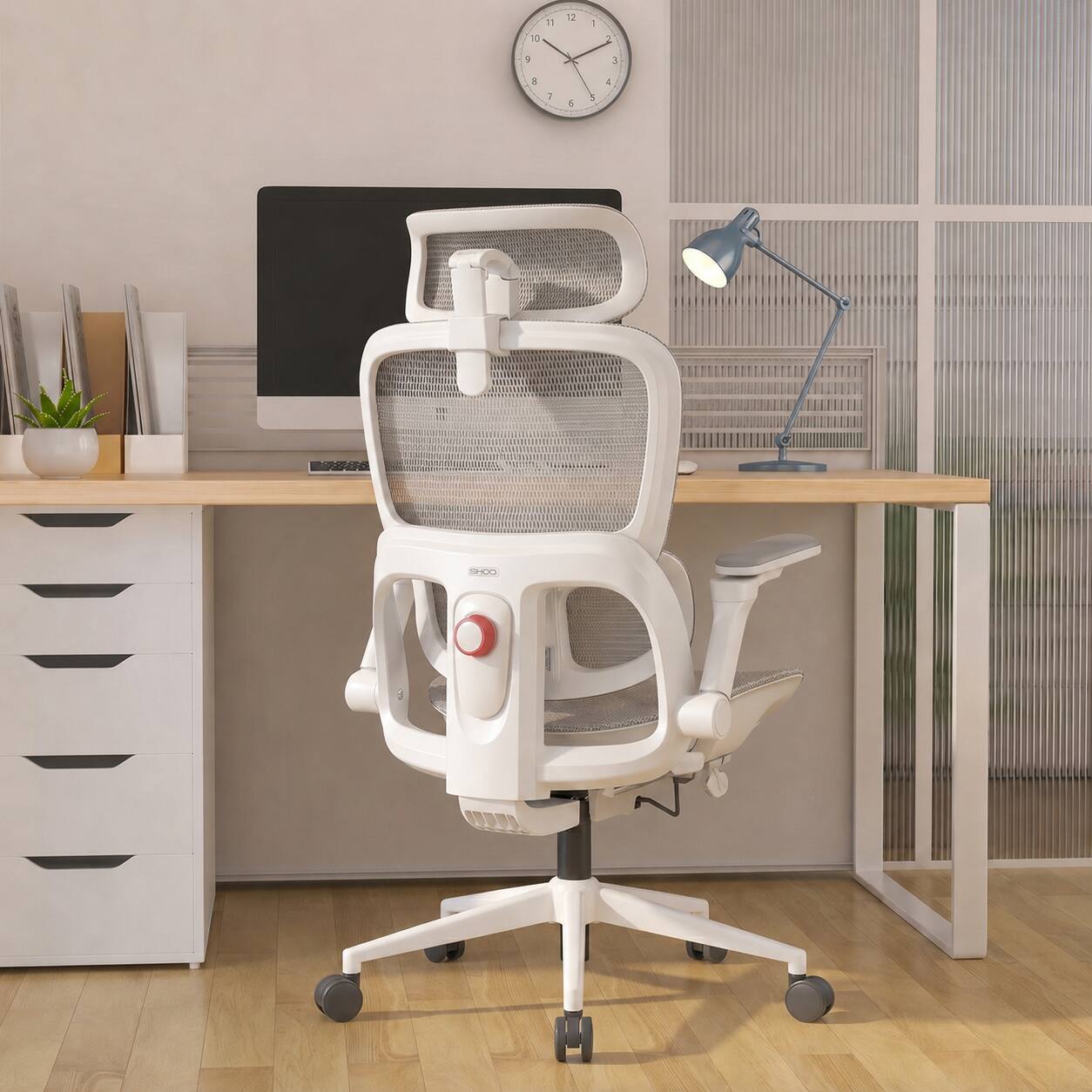 Left. SIHOO - B300 Pro Ergonomic Mesh Chair, 6D Armrest, 3D Headrest Office Chair for Adult, Seat Depth, Home & Gaming,  330lbs - Gray.
