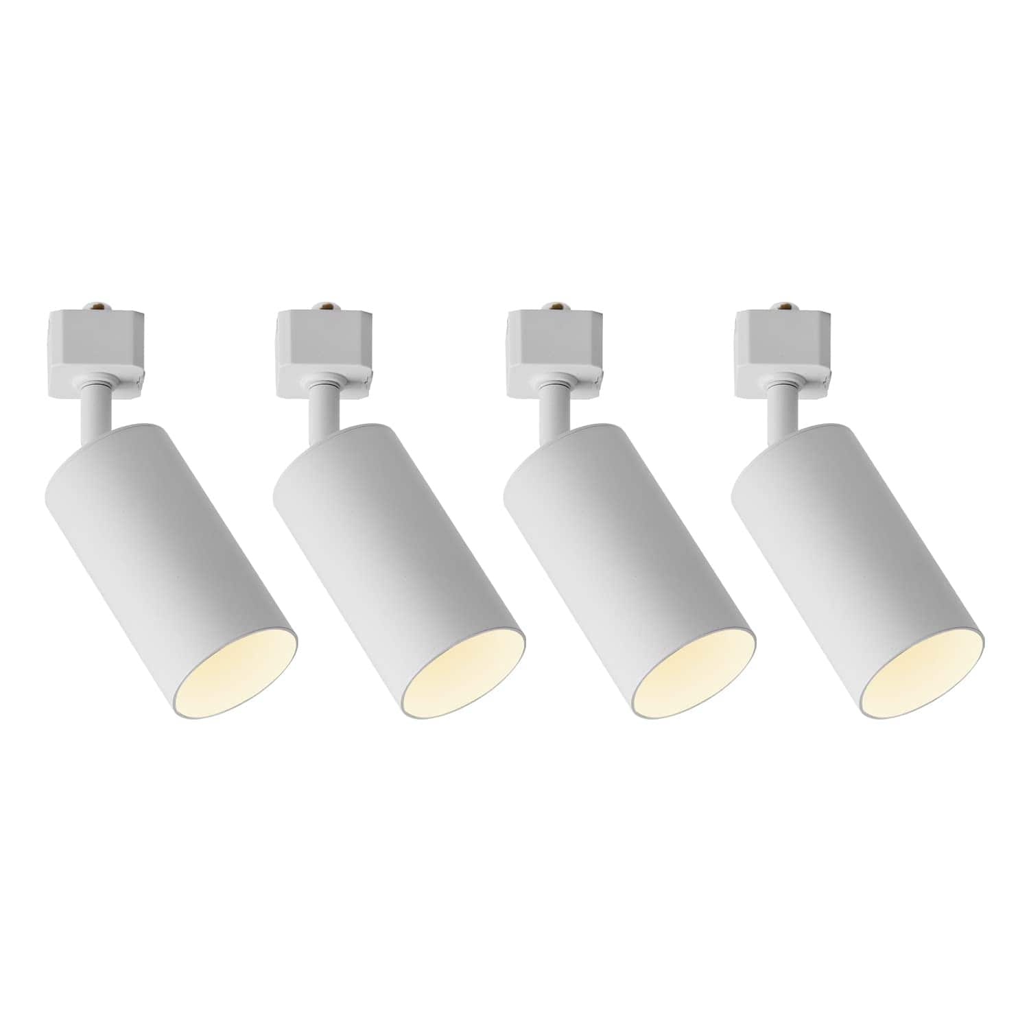 Dazzed Corner - 4 Pack H Type LED Track Light Heads, GU10 Base Adapter Ceiling Spot Light Fixture - White