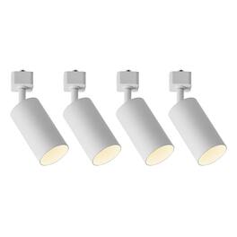 Dazzed Corner - 4 Pack H Type LED Track Light Heads, GU10 Base Adapter Ceiling Spot Light Fixture - White