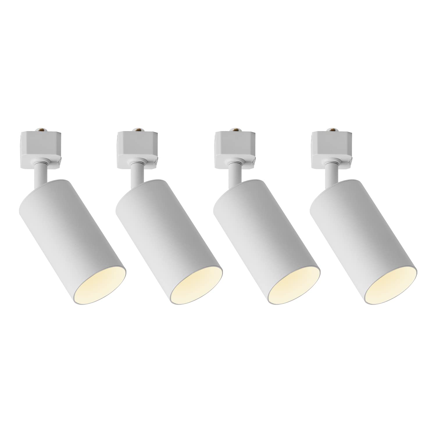 Front. Dazzed Corner - 4 Pack H Type LED Track Light Heads, GU10 Base Adapter Ceiling Spot Light Fixture - White.