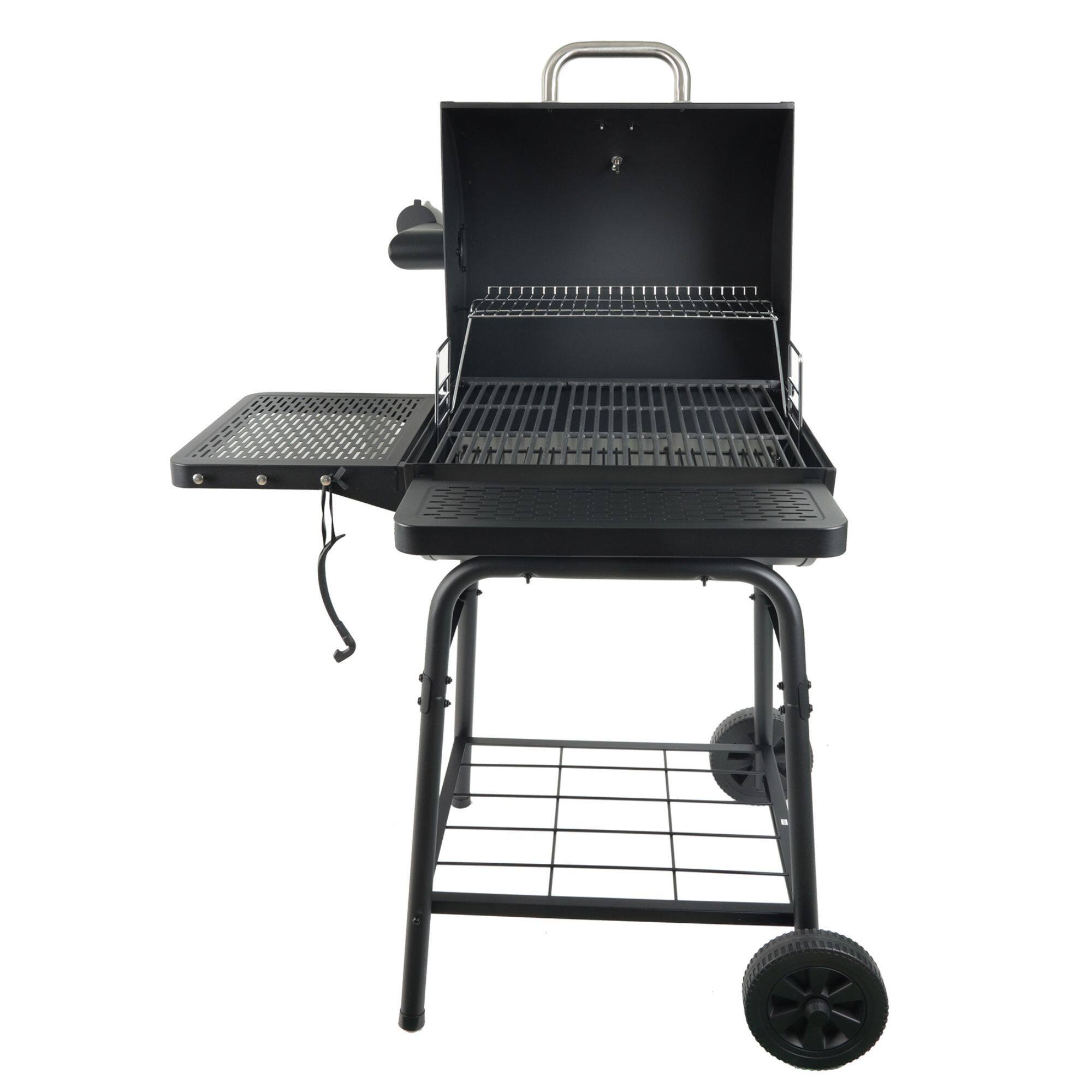 Alt View 5. Grill Boss - Grill Boss 23" Charcoal Barrel Grill, Adjustable Grate Large Cooking Area, Black - Black.