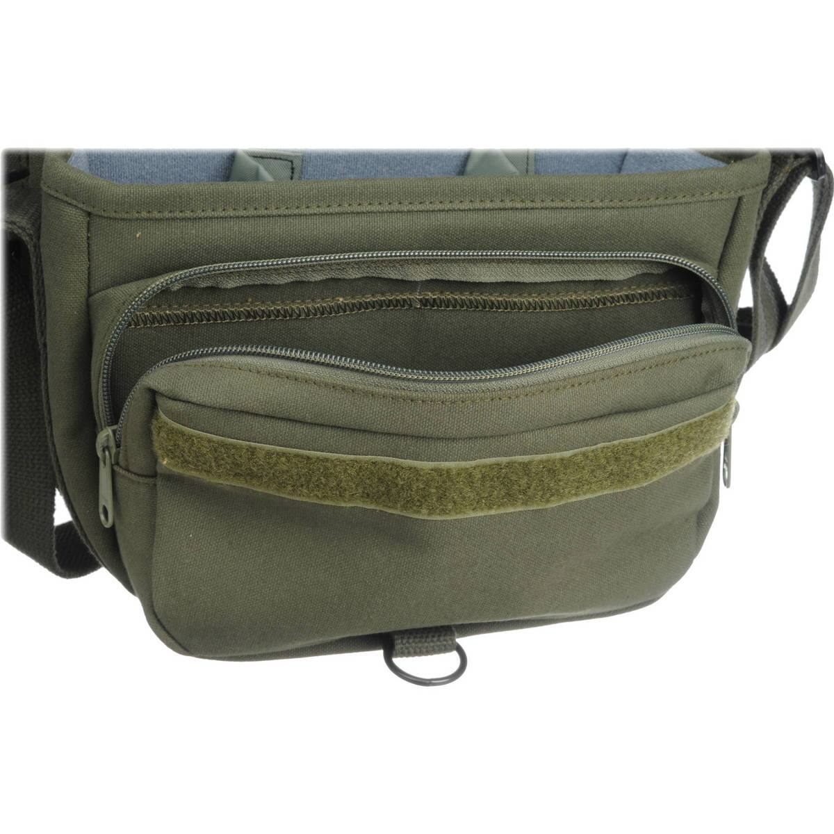Alt View 4. Domke - Domke F-10 JD Medium Shoulder Bag, Olive - Canvas.