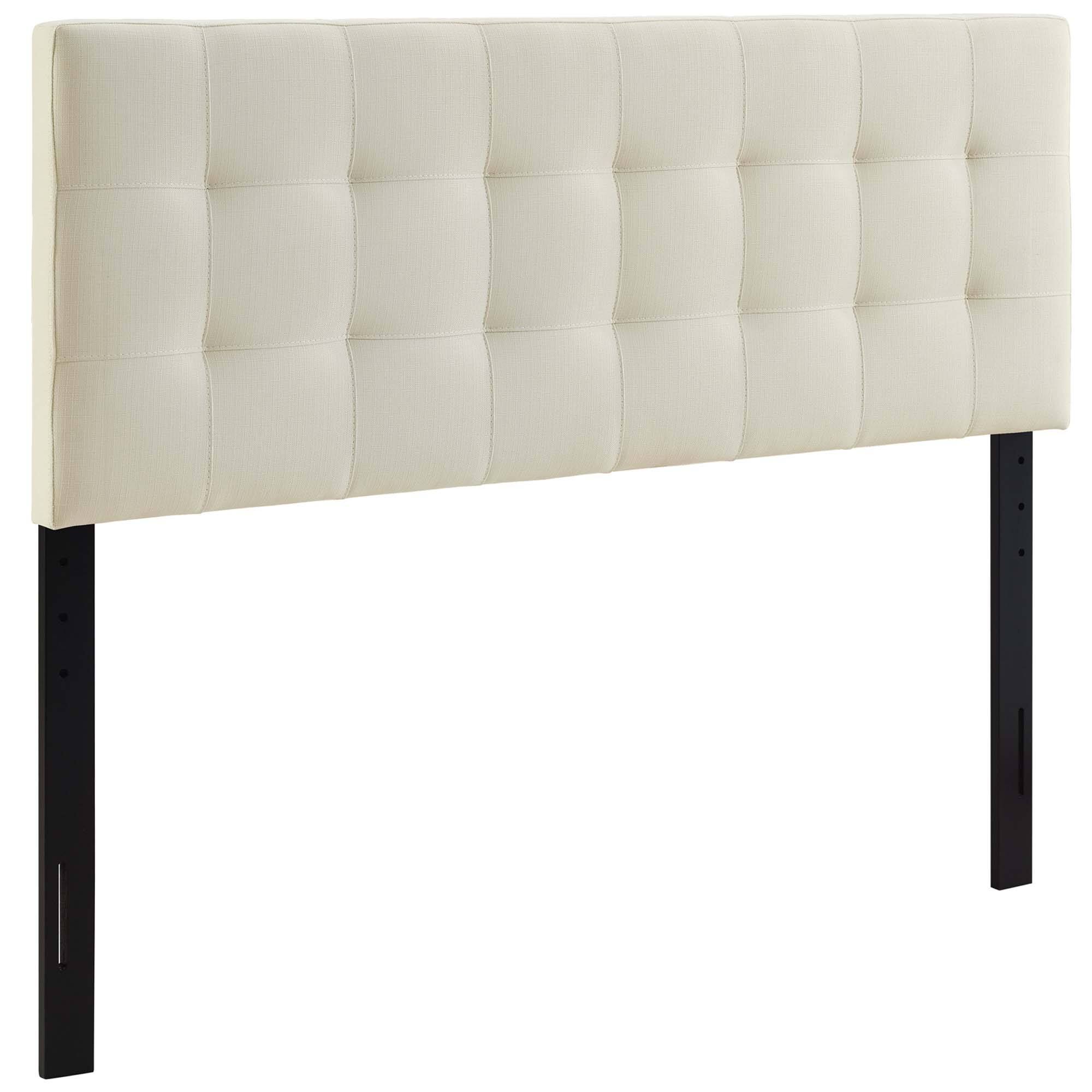 Lily Upholstered Fabric Queen Headboard by Modway - White