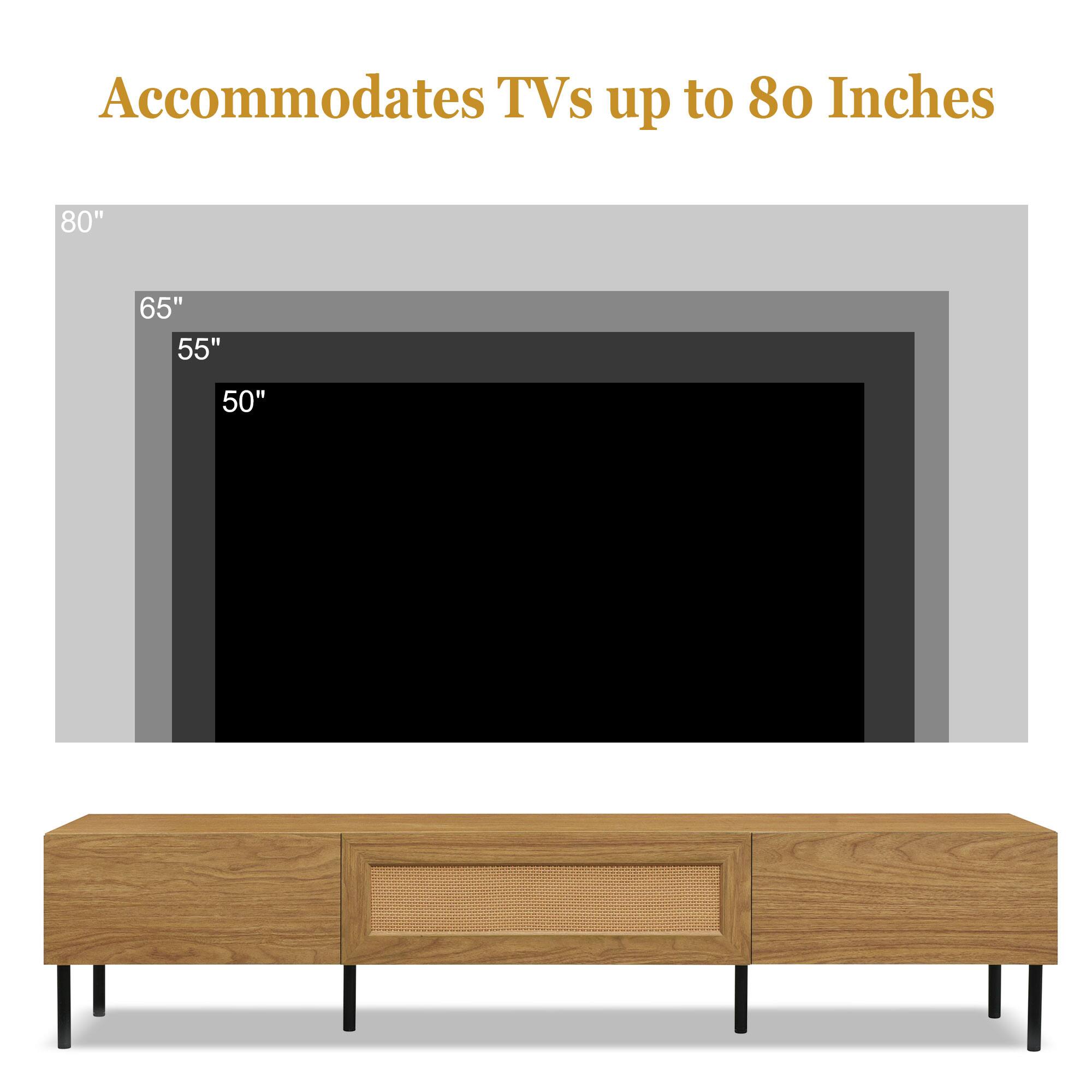 Accommodates TVs up to 80 Inches

80"  
65"  
55"  
50"