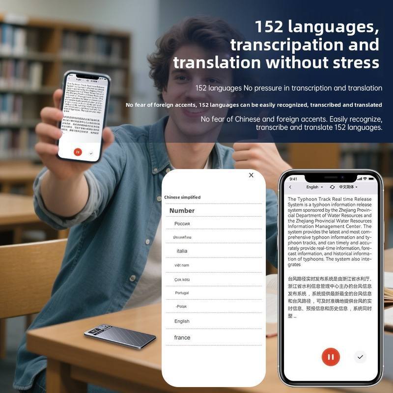 152 languages, transcription and translation without stress

152 languages No pressure in transcription and translation

No fear of Chinese and foreign accents. Easily recognize, transcribe and translate 152 languages.

The Typhoon Track Real time Release System is a typhoon information release system sponsored by the Zhejiang Provincial Department of Water Resources and the Zhejiang Provincial Water Resources Information Management Center. The system provides the latest and most comprehensive typhoon information and typhoon tracks, and can timely and accurately provide real-time information, forecast information, and historical information of typhoons. The system also integrates:

- English
- Chinese simplified
- Number
- Italia
- Viet namm
- Cok koto
- Portugal
- Polak
- France