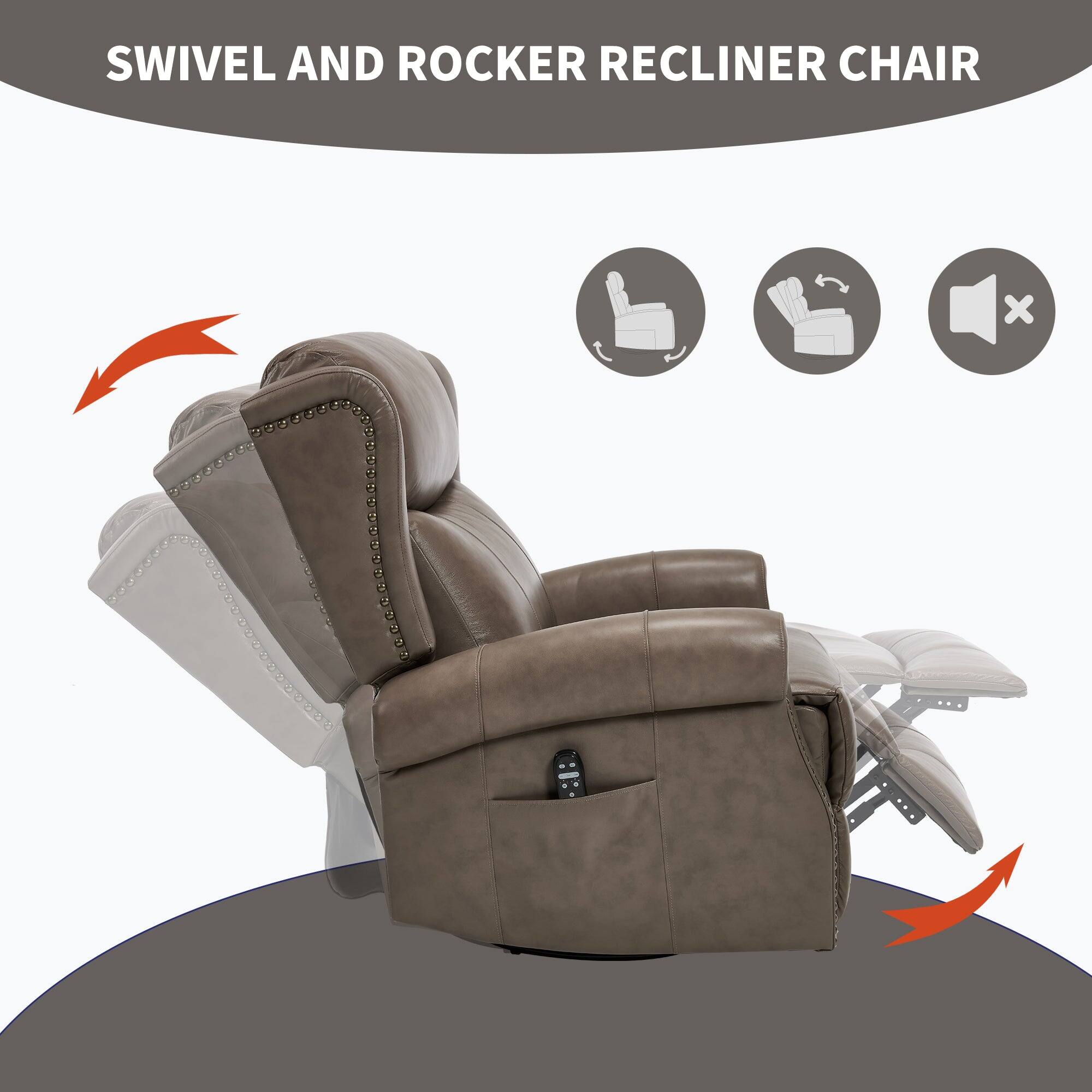 SWIVEL AND ROCKER RECLINER CHAIR