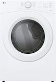 LG - 7.4 Cu. Ft. Ultra Large Stackable Smart Electric Dryer with AI Sensor Dry and LoDecibel Quiet Operation - White