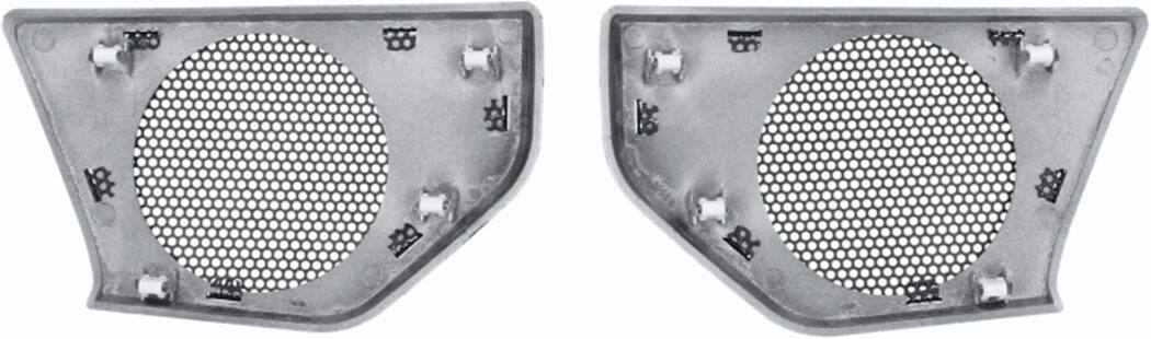 Back. Metra - Dashboard Speaker Grilles for Select Jeep Wrangler JL and Gladiator JT (2-Pack) - Black.