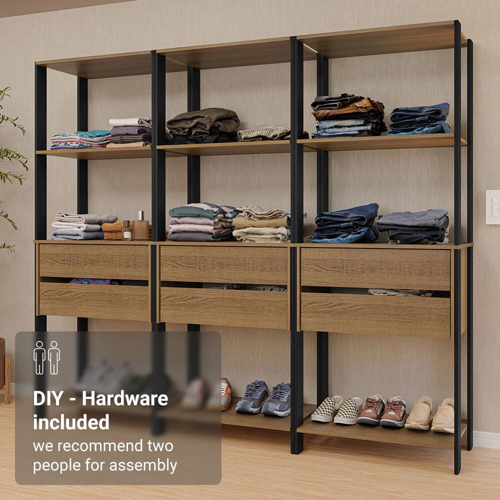 DIY - Hardware included  
we recommend two people for assembly