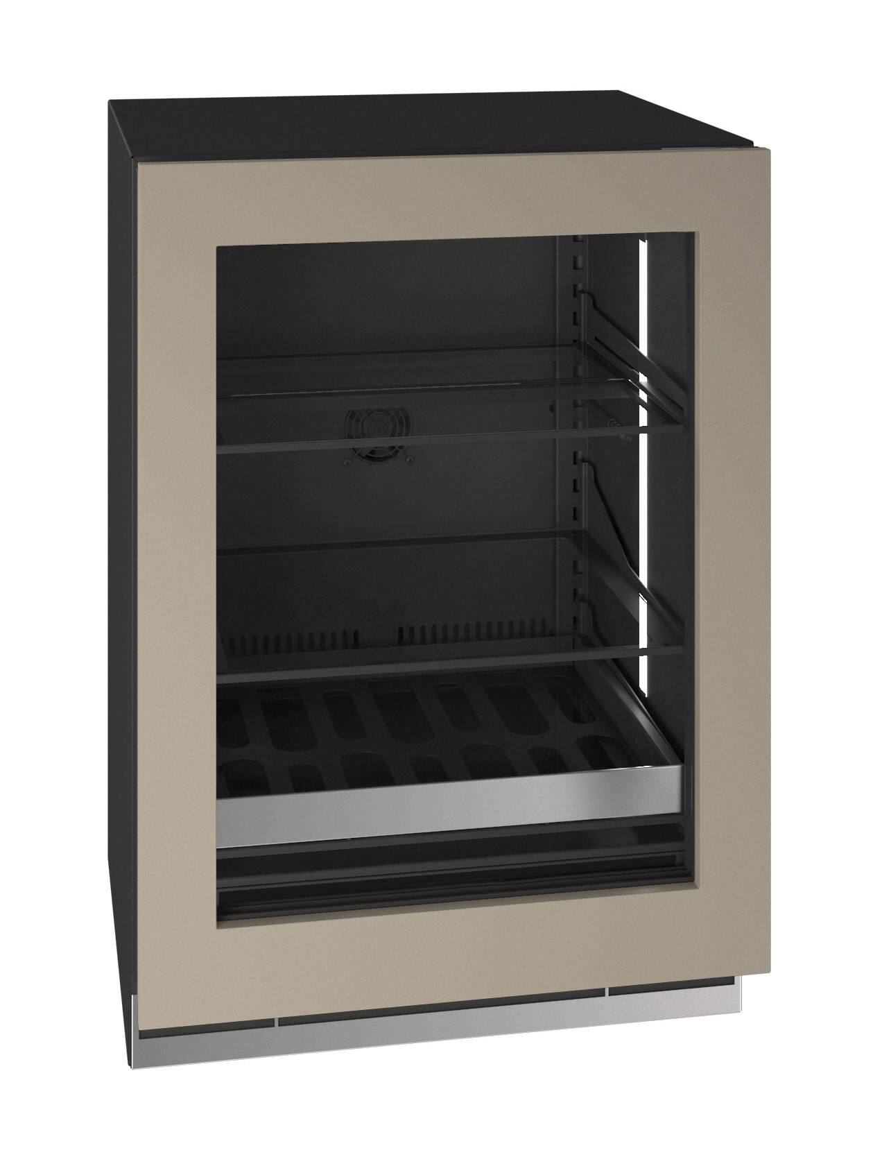 Angle. U-Line - U-Line 24"W. 5.1 Cu.Ft. Built-In Panel Ready w. Glass Compact Beverage Center - Panel Ready.