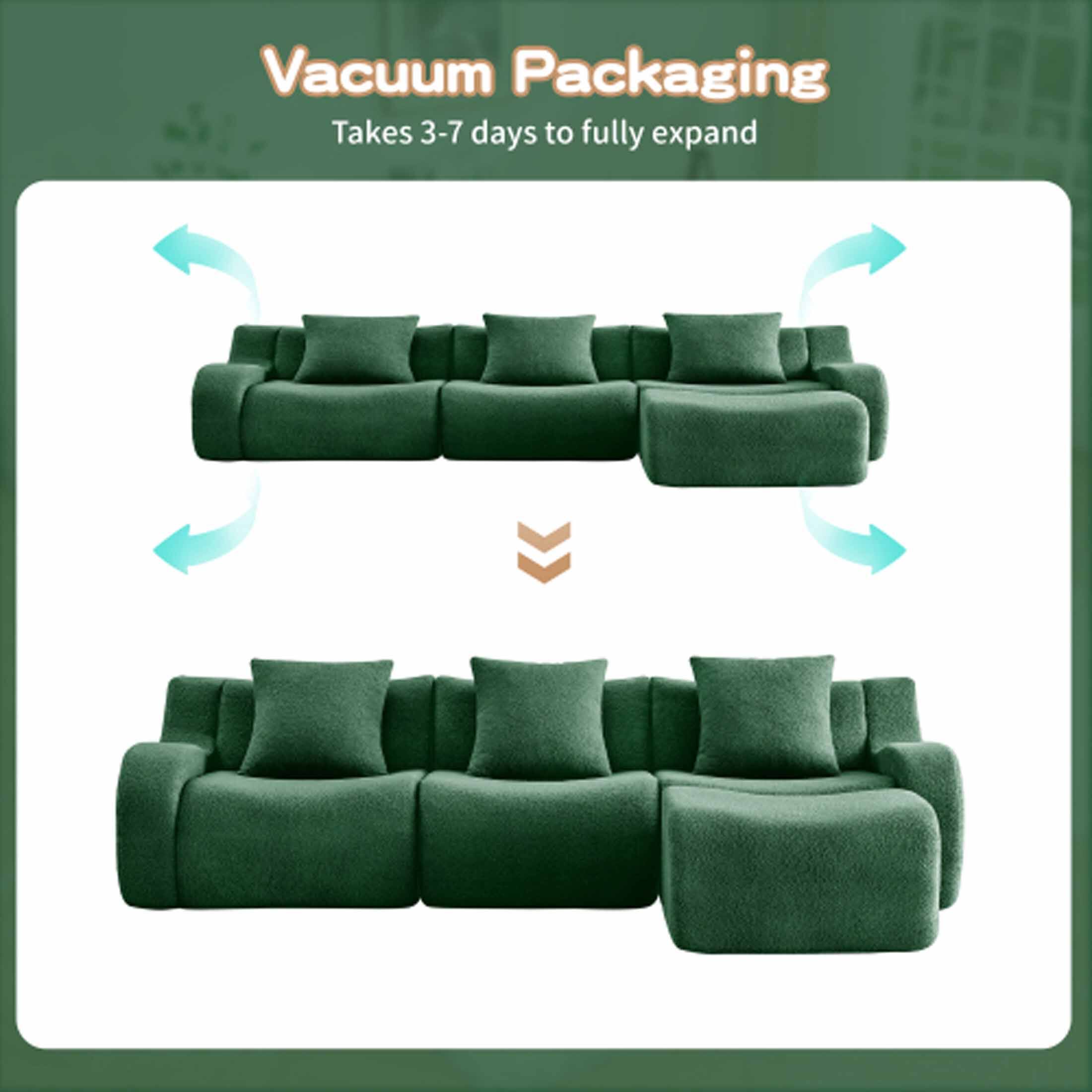 Vacuum Packaging  
Takes 3-7 days to fully expand