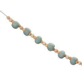 BreeBe - Wood Beaded String Garland (Set of 2) - Blue, Tan