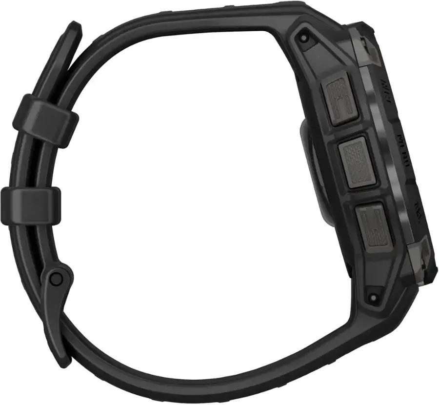 I'm sorry, but the text "EIRL MENU NU AE" does not seem to be related to the image of the watch. The image shows a black watch with a black band, and there is no indication of any text or menu.