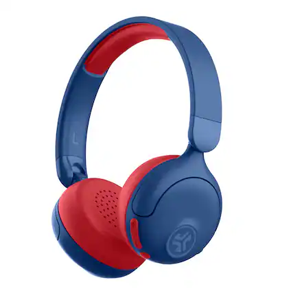 Front. JLab - JBuddies ANC Kids Headphones - Blue/Red.