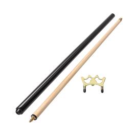 GSE Games & Sports Expert - 2-Piece Pool Cue Stick with Brass Metal Screw-on Billiard Bridge Head, Billiard Accessory - Golden