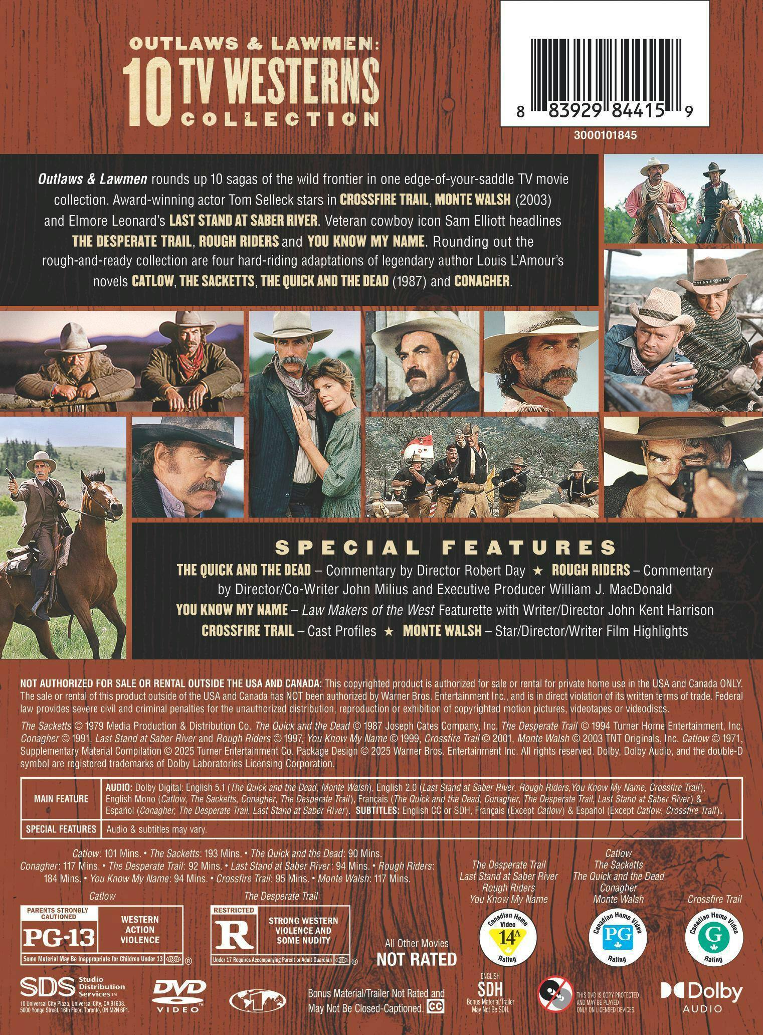 Back. Outlaws & Lawmen - 10 TV Westerns Collection - Repackaged [DVD].