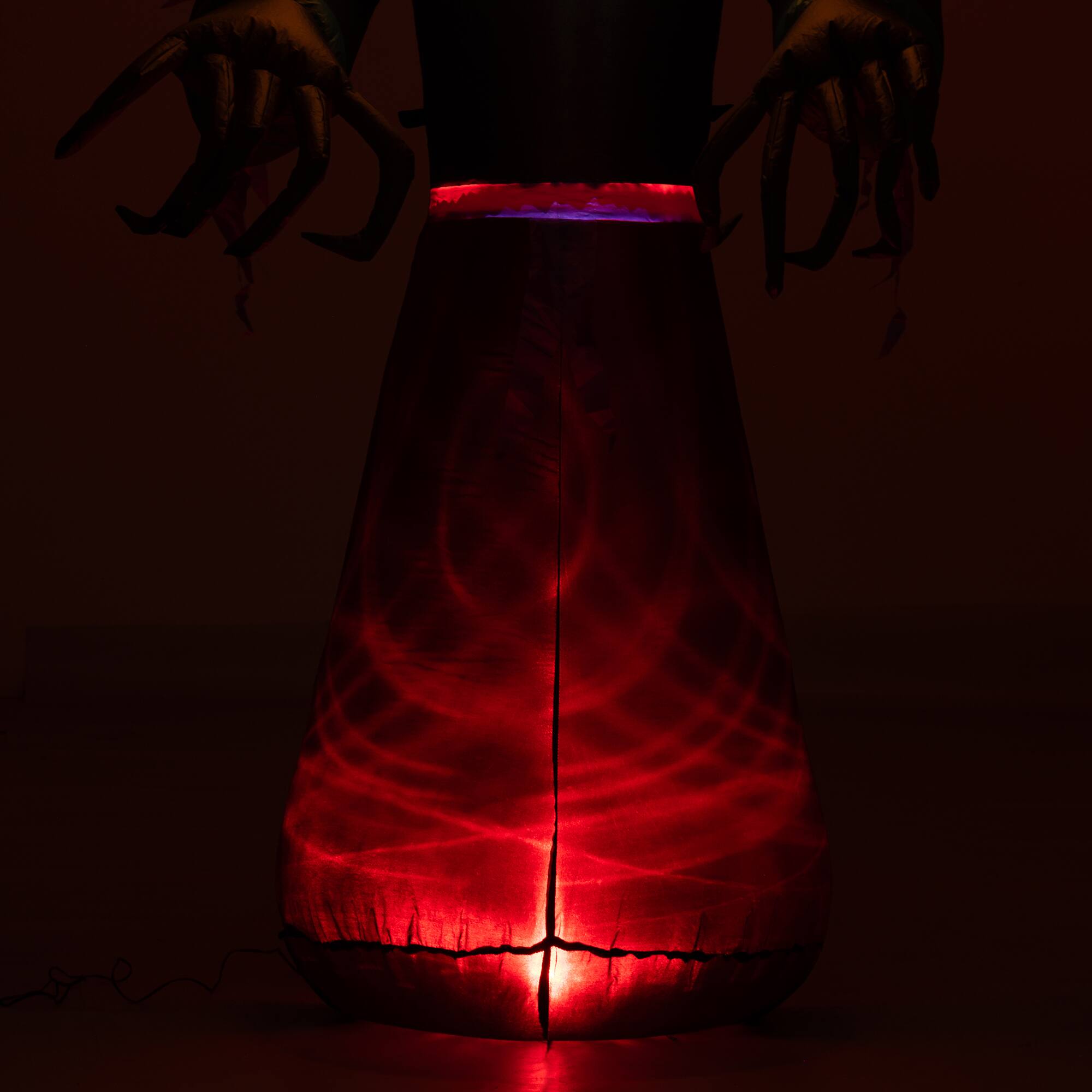 Alt View 7. Homcom - 7' Halloween Inflatable Outdoor Decoration Reaper Ghost Pumpkin, Blow Up LED Yard Decor for Garden, Lawn, Party, Holiday - black.