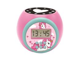 Lexibook - Unicorn Projector Alarm Clock with Timer - Pink